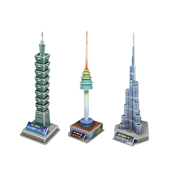 입체퍼즐 세계의 건축물 LED시리즈 3D 종이퍼즐 탑