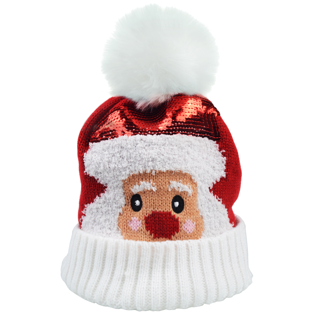 산타 털방울 모자(1P) 크리스마스 파티 산타얼굴모자
